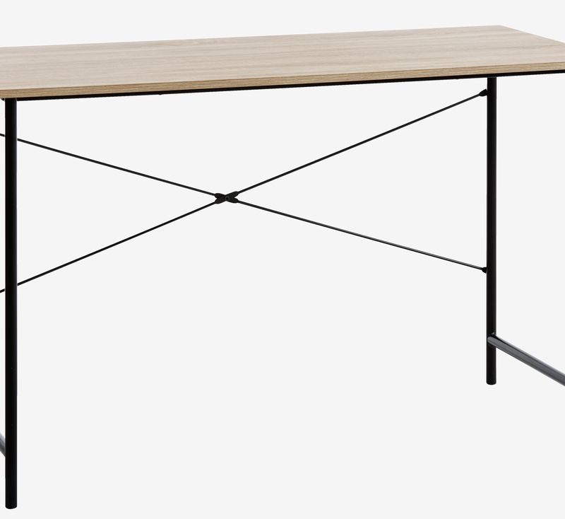 Bureau 60 x 120 lichteiken/zwart